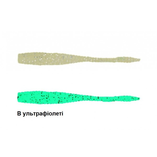 Силіконова приманка для риболовлі, ZEOX Pixie Tail, довжина 1,7 дюймів, 10шт/уп, колір №102 GMSF